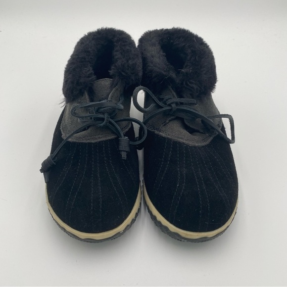 Sperry Women's Leather Faux Fur Fuzzy Duck Slippers‎ Ankle Boots Booties Shoes 7 - Picture 2 of 8